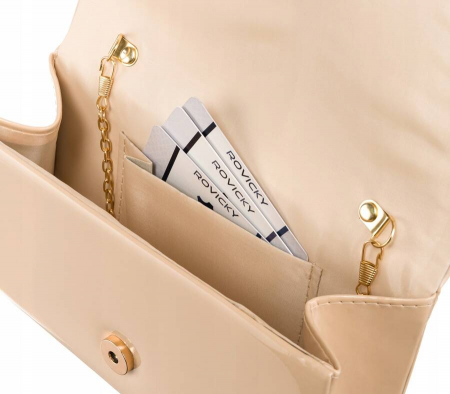 Geantă clutch de damă elegantă cu lant - Rovicky PTR-R-XS006-7271 NUDE [4]