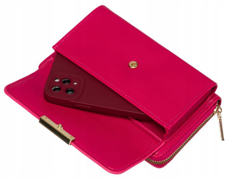 Mini portofel elegant cu o curea lunga, detasabila - 4U Cavaldi PTR-M-17-1453 MAGENTA [7]