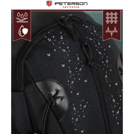 Rucsac militar negru cu curele de compresie - Peterson PTR-PTN BL076-8083 BLACK [20]