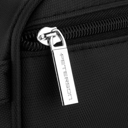 Geantă cosmetică din material sintetic de culoare neagră, cu închidere cu fermoar - Peterson PTR-PTN KOS-ME-9-3385 BL [5]