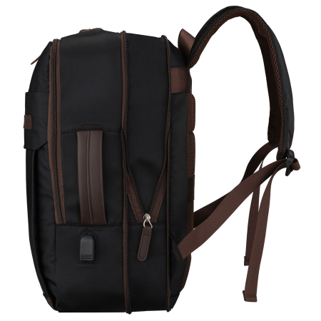 Rucsac de călătorie negru din poliester cu buzunar pentru laptop - Peterson [6]
