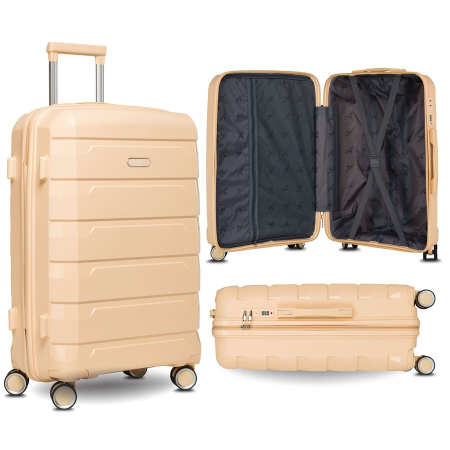 Set de valize bej din polipropilenă cu mânere extensibile - Peterson PTR-PTN HPP-01-SET3-1839 [2]