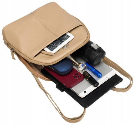 Rucsac mic, din piele, pentru femei - Rovicky PTR-R-311-22-NS-0874 BEI [5]
