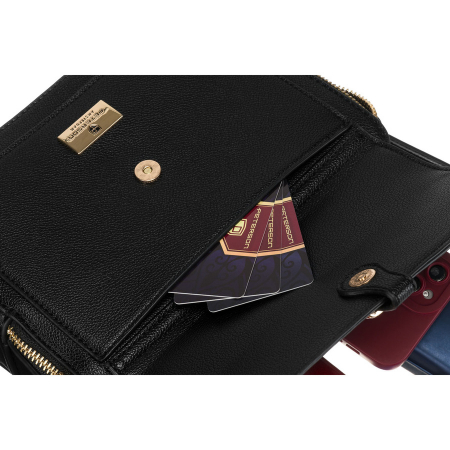 Geantă de damă neagră, urbană, din piele ecologică - Peterson PTN TOR-ALE-21 BLACK [9]