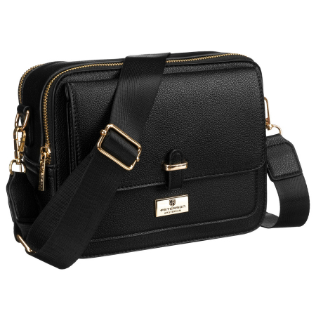 Geantă de damă neagră, urbană, din piele ecologică - Peterson PTN TOR-ALE-21 BLACK [2]