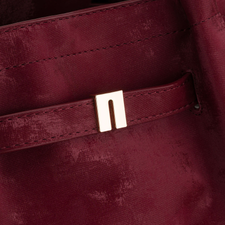 Geantă mare de damă tip shopper din piele ecologică bordo, cu un singur compartiment - Peterson PTR-PTN TOR-ALE-25 BURGU [3]