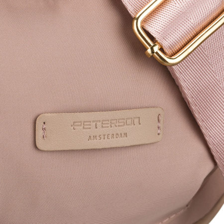 Geantă de damă roz din nailon cu închidere cu fermoar - Peterson PTR-PTN JN-14-0313 PINK [8]
