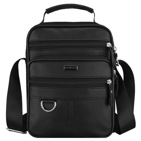 Geantă bărbătească din piele naturală de culoare neagră - Rovicky PTR-R-ST7-01-7571-BLACK [1]