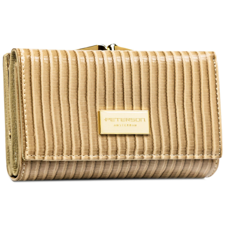 Portofele Dama - Portofel din piele pentru femei Peterson PTR-PTN PS108-CRV KHAKI