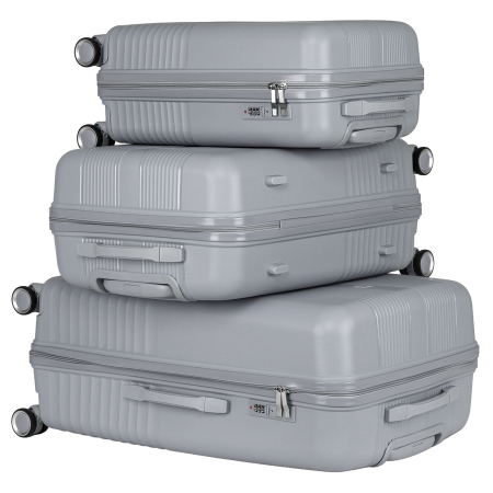 Set de valize de călătorie din plastic ABS gri - Peterson PTR-PTN PP-09-SET3-1556 [11]
