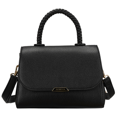 Geantă mică de damă neagră crossbody din piele ecologică - Peterson PTR-PTN MX01-F-7670 [6]
