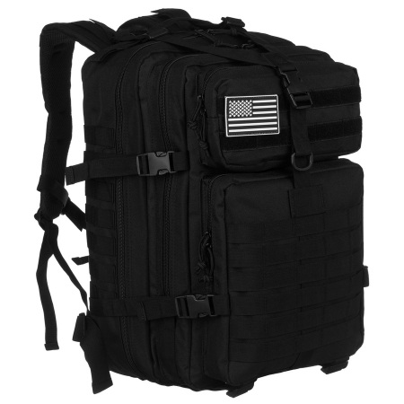 Rucsac militar tactic mare, fabricat din nailon negru - Peterson PTR-PTN BL096-8090 BLACK [1]
