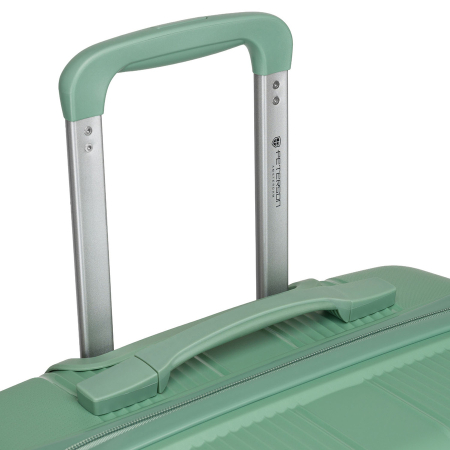Valiză de călătorie medie verde cu mâner telescopic și roți pivotante - Peterson PTR-PTN PP-09-W-M-1495 G [8]