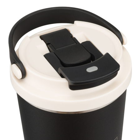 Cană termică neagră, practică, din oțel inoxidabil, cu mâner practic, capacitate 560 ml - Peterson [10]