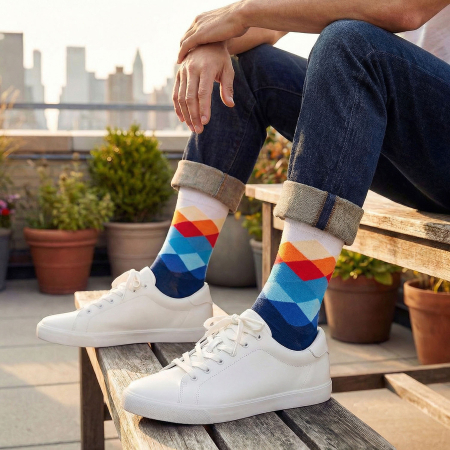 Set de 5 perechi de șosete bărbătești, mărimea 40-45, din bumbac și poliester - Peterson PTR-PTN SML-S5-40-45-RO2 [29]