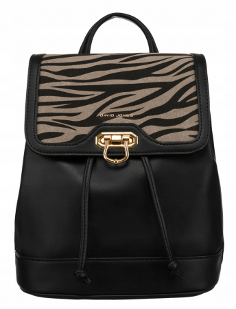 Rucsac urban de dama cu clips din piele ecologica - David Jones PTR-6865-3 BL [1]