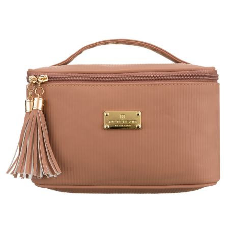 Geantă practică pentru cosmetice din material sintetic, de culoare bej, cu un singur compartiment - Peterson PTR-PTN KOS-DA-11P BEIGE [1]