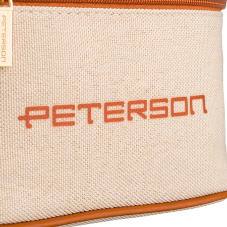 Geantă cosmetică din material sintetic bej și maro, cu mâner și închidere cu fermoar - Peterson PTR-PTN KOS-DA-16-3491 B [4]