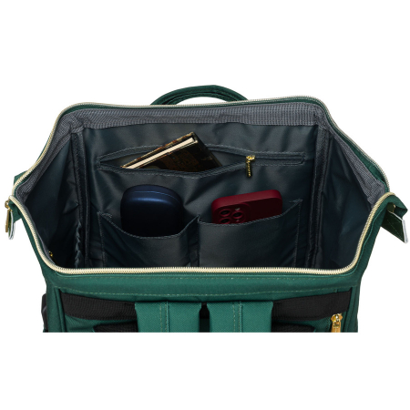 Rucsac de călătorie pentru femei, verde, din poliester, cu compartiment pentru laptop - Peterson PTR-PTN ALFA DARK GREEN [7]