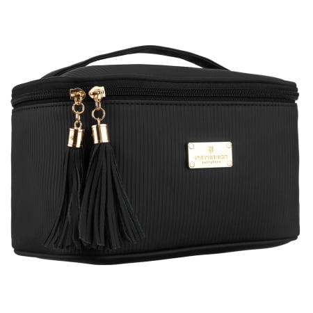  Cosmetic & Toiletry Bags - Geantă cosmetică neagră din material sintetic cu mâner practic - Peterson PTR-PTN KOS-DA-11P BLACK