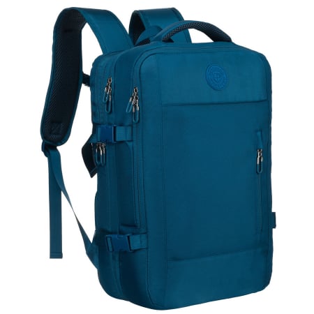 Import - Rucsac de călătorie albastru, perfect pentru bagajul de mână și echipat cu curele de compresie - Peterson PTR-PTN 24421-5104 BLUE