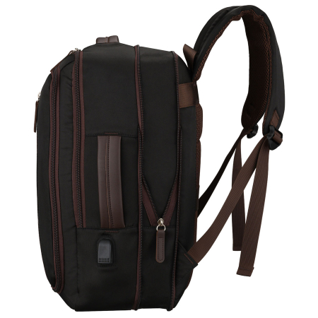 Rucsac spațios pentru mame, fabricat din poliester gri, echipat cu port USB - Peterson [25]