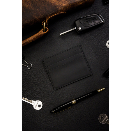 Husă din piele pentru carduri și documente în negru PTR-CC323-ACL-1237 BLACK [1]