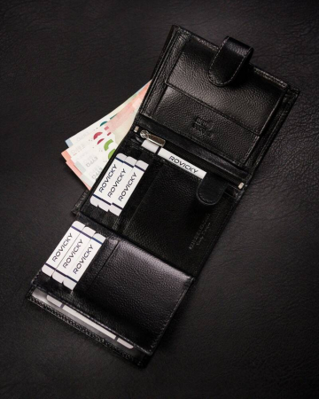 Portofel barbati din piele naturala Rovicky PTR-N4L-RPVT-BL BL [6]