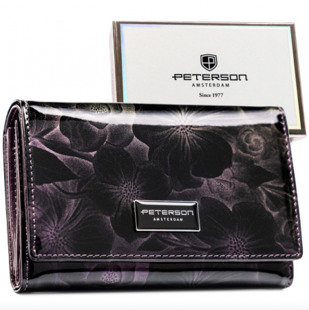 Portofele Dama - Portofel dama din piele naturala Peterson PTR-PTN PS112-FDS PURPLE