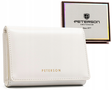 Portofele Dama - Portofel dama din piele Peterson PTR-PTN 013-LAK-8469 WHI
