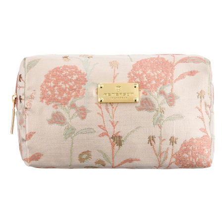 Geantă cosmetică roz din poliester cu un compartiment și model floral - Peterson PTR-PTN KOS-DA-13-3422 P [1]