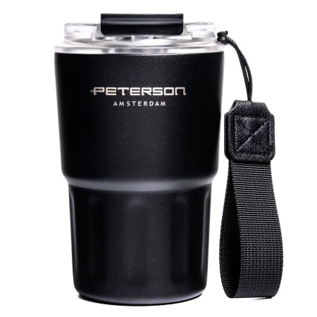 Produse noi - Cană termos neagră din oțel inoxidabil cu pereți dubli - Peterson PTN KT-01-360 BLACK