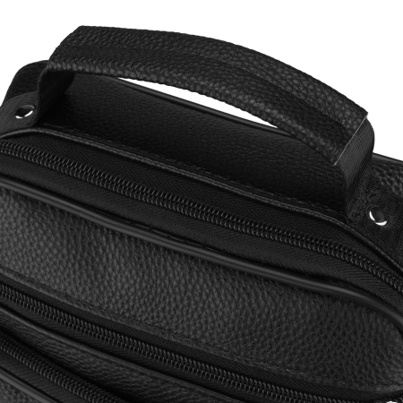 Geantă bărbătească din piele naturală de culoare neagră - Rovicky PTR-R-ST7-01-7571-BLACK [4]