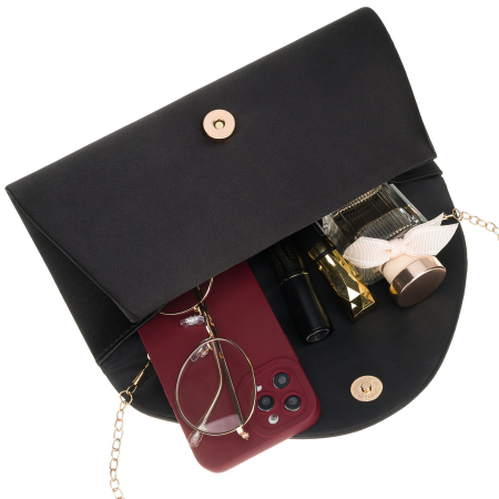 Geantă tip clutch pentru femei din material sintetic de culoare neagră - Rovicky PTR-R-XS029-3-0764 BLACK [6]