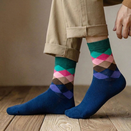 Set de 5 perechi de șosete bărbătești, mărimea 40-45, din bumbac și poliester - Peterson PTR-PTN SML-S5-40-45-RO2 [41]