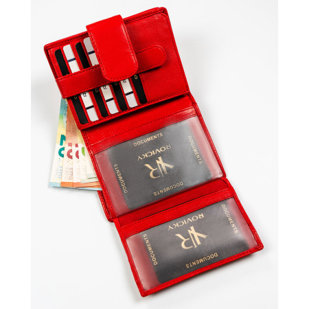 Portofel dama din piele naturala Rovicky PTR-R-D1503-NCD-BL RED [7]