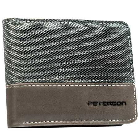 Portofel din piele pentru barbati Peterson PTR-PTN EH-02Z D.GR-D.GR [1]