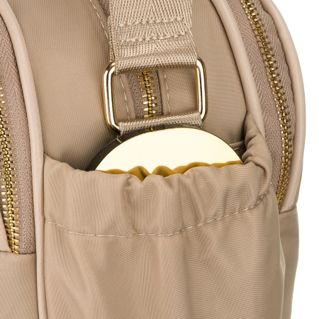 Geantă de damă bej din nailon cu șase buzunare suplimentare - Peterson PTR-PTN JN-15-0320 BEIGE [15]