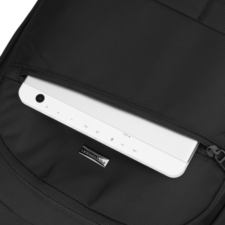 Rucsac mare din poliester negru cu închidere cu fermoar și compartiment pentru laptop - Peterson [18]