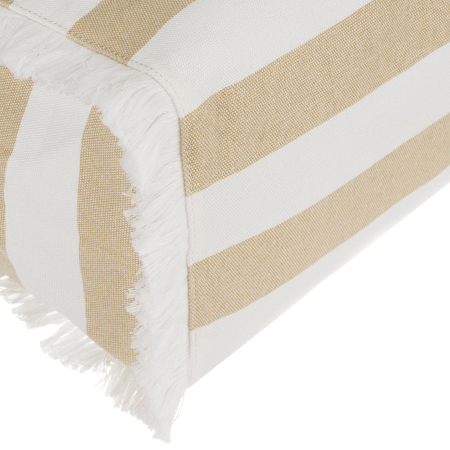 Geantă mare de plajă cu fermoar, albă și bej, geantă shopper - Peterson PTR-PTN MX05-M-WHITE-BEI [6]