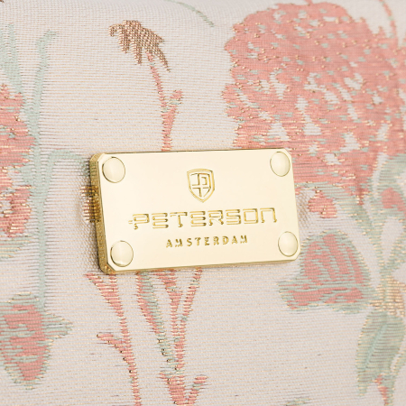 Geantă cosmetică roz din poliester cu un compartiment și model floral - Peterson PTR-PTN KOS-DA-13-3422 P [3]