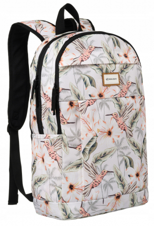 Preferintele clientilor - Genti si Rucsacuri ❤️ - Rucsac clasic de damă din poliester cu model de plante - Rovicky PTR-R-PST-9305 06