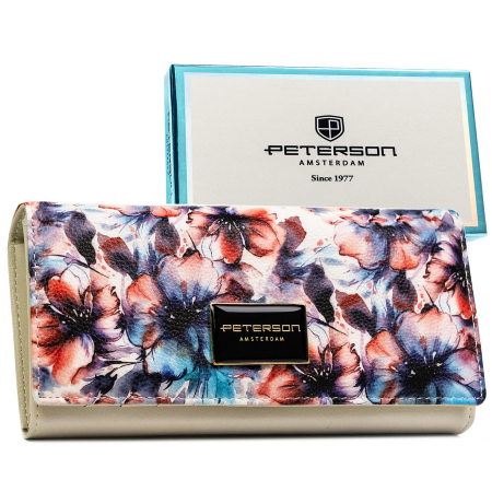 Portofele Dama - Portofel din piele pentru femei Peterson PTR-PTN PX27-PF2 BLUE