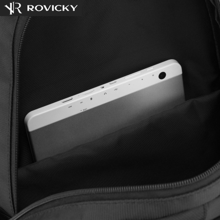 Rucsac de călătorie spațios pentru avion, fabricat din poliester, de culoare neagră - Rovicky PTR-R-MP3-02-7502-BLACK [22]