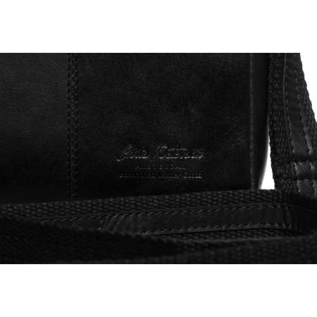 Geantă elegantă de culoare neagră pentru bărbați, din piele naturală, cu buzunar exterior cu fermoar - Peterson PTR-PTN YP002-TUM-0437 B [4]