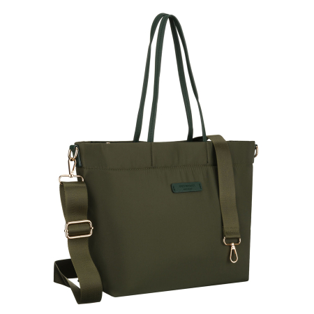 Apparel & Accessories  - Geantă de damă verde din nylon, cu un singur compartiment, cu curea detașabilă și reglabilă - Peterson PTR-PTN JN-10-0122 GREEN