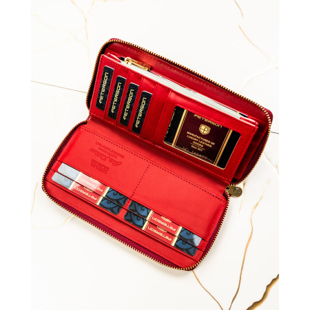 Portofel din piele naturala pentru femei Peterson PTR-PTN PH25-1-SAF RED [5]