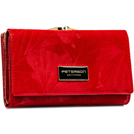 Portofel din piele pentru femei Peterson PTR-PTN PS108-MLF RED [1]