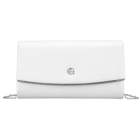 Geantă elegantă de damă, de culoare argintie, din piele ecologică, suspendată cu lanț - Rovicky PTR-R-XS028-1-0597 SILVE [1]