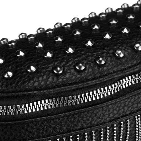 Geantă elegantă de damă din piele ecologică de culoare neagră tip borseta - Peterson PTR-PTN MIS-09-2072 BLAC [6]
